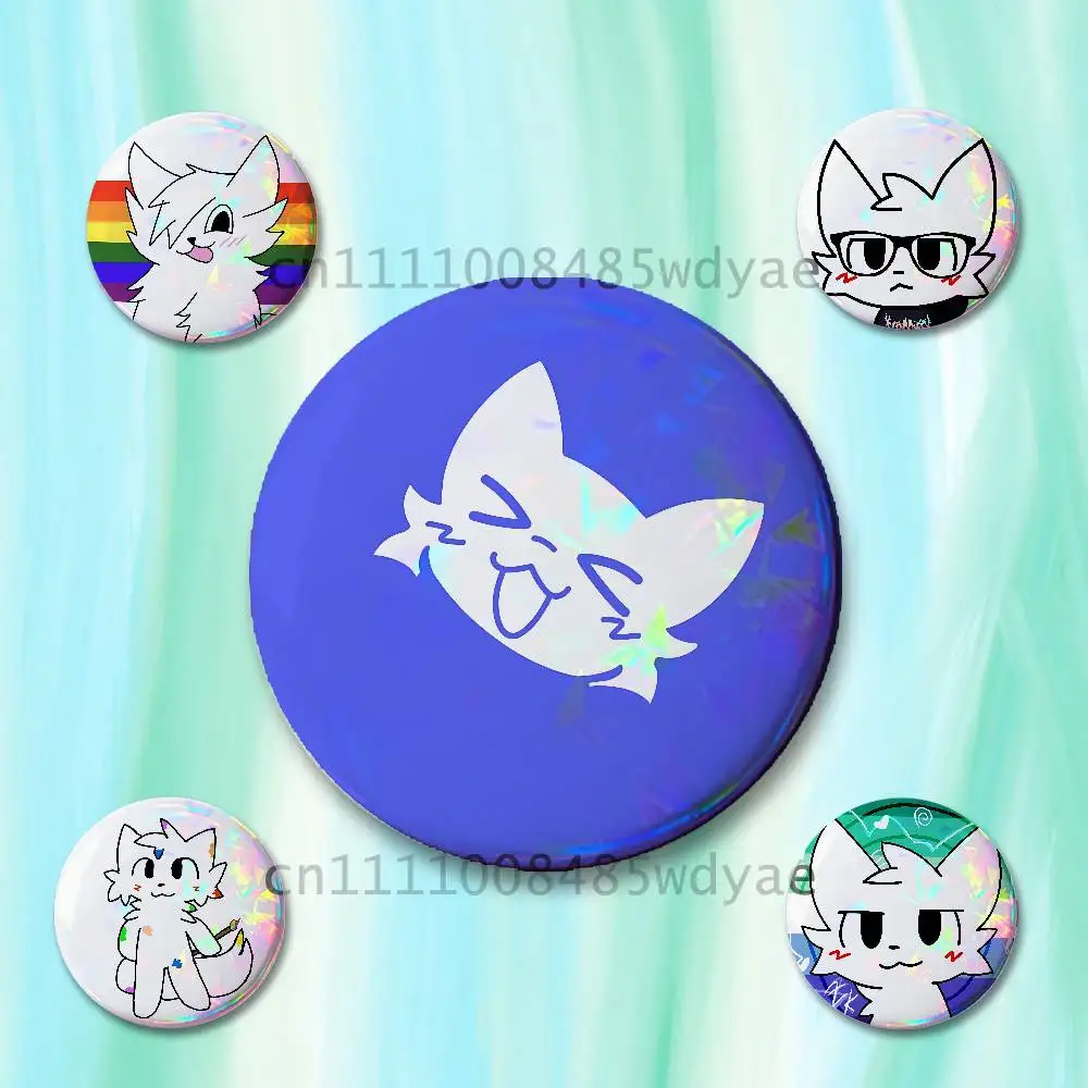 B-Boykisser Silly Cat Funny Meme Badges 25 32 44 58 75 mm Round Cosplay Pin Fans Collect Friends Gifts Brooch Souvenir Custom