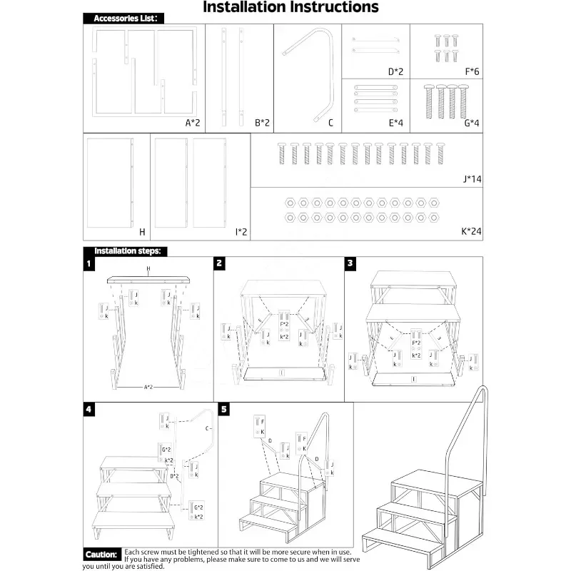 Hot Tub-trappen met leuning 3-traps RV-trappen Update 3.0 RV-trap voor buiten met antislippedalen | RV-ladders voor reisaanhangwagens