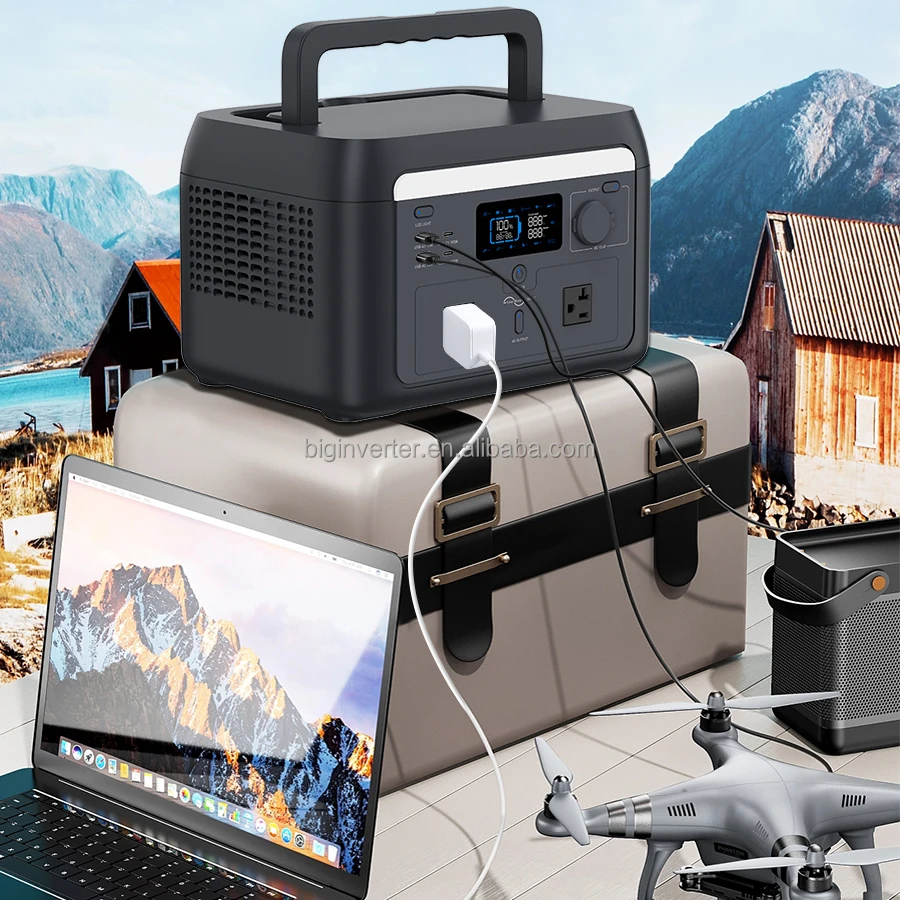 In Stock Home and Outdoor 1000W Lifepo4 Lithium Battery Portable Power Station 1000 Watt Solar Generator With 200W Solar Panels view 2