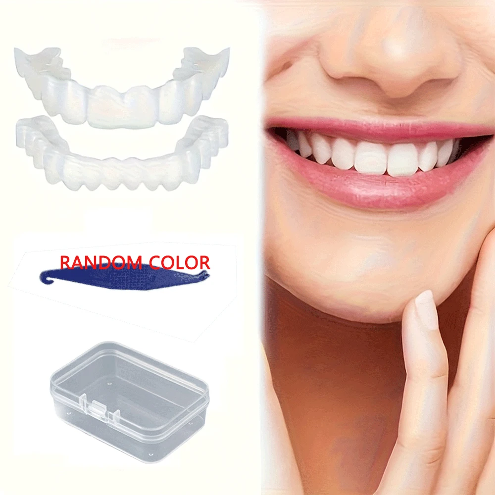 

Daily Makeup Matching Teeth Veneers Instant Smile Cover, Coordinate with lipstick and makeup to H2931