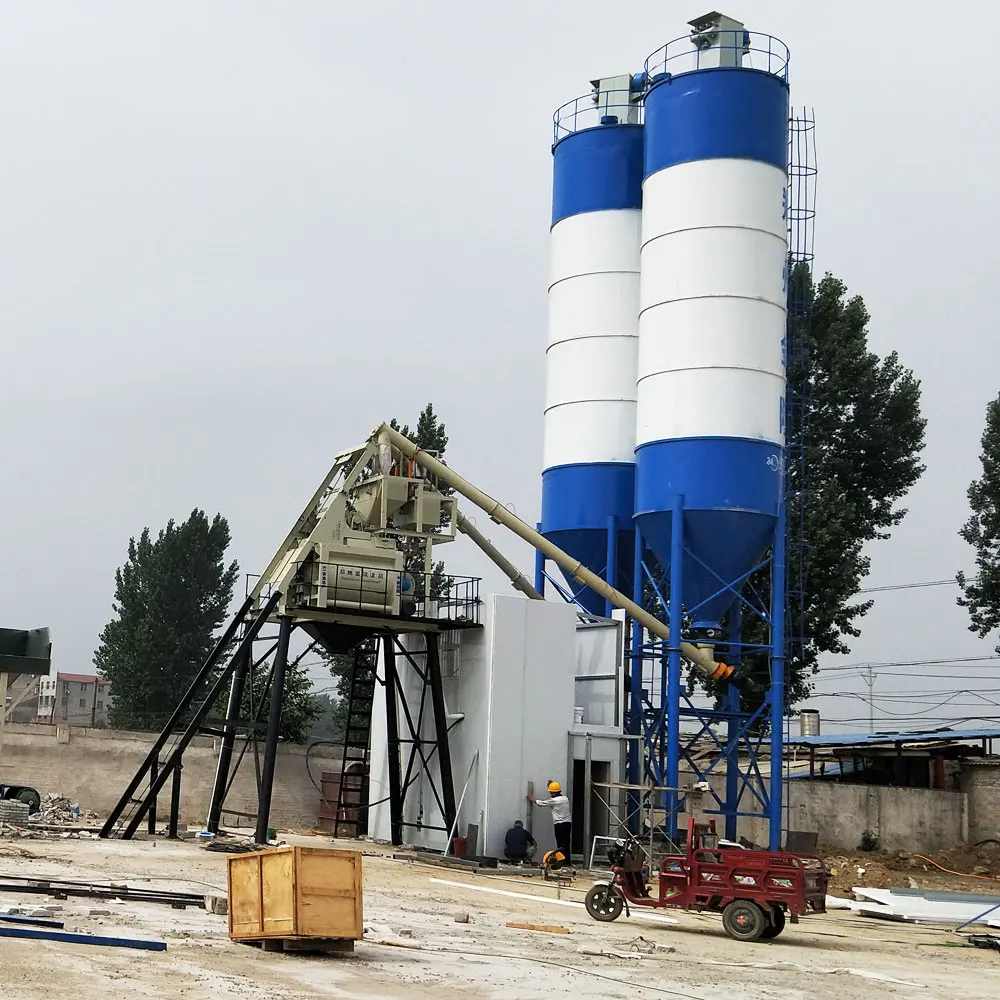 Easy To Transport And Installation Construction Machine Concrete Mixing Plant With 50CBM/H Output For Road And Building Projects