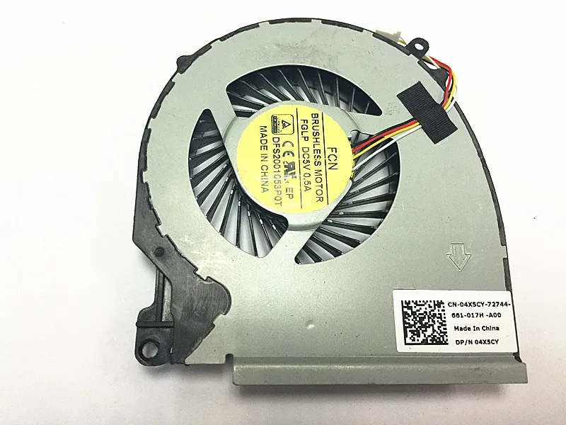 Nuevo para DELL INSPIRON I5 INS15 INS15P-1548 7000 7557 7559 04X5CY 4X5CY para FCN DFS 2001053 Ventilador de refrigeración de tarjeta gráfica GPU P0T FGLP