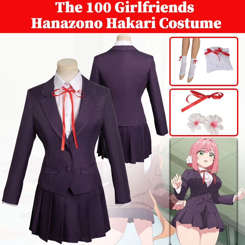 Hanazono Hakari Cosplay Anime Vriendinnen Van Love You Kostuum Vrouwen Vermommen Schooluniform Halloween Pak