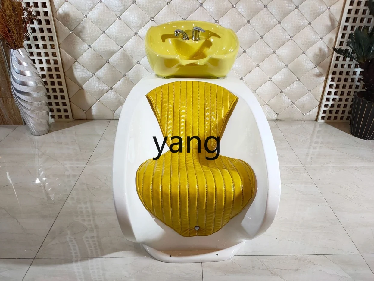 Yjq Hair Salon Lying Half Shampoo Chair Hair Saloon Dedicated Electric Flushing Bed Hair Salon Ceramic Basin