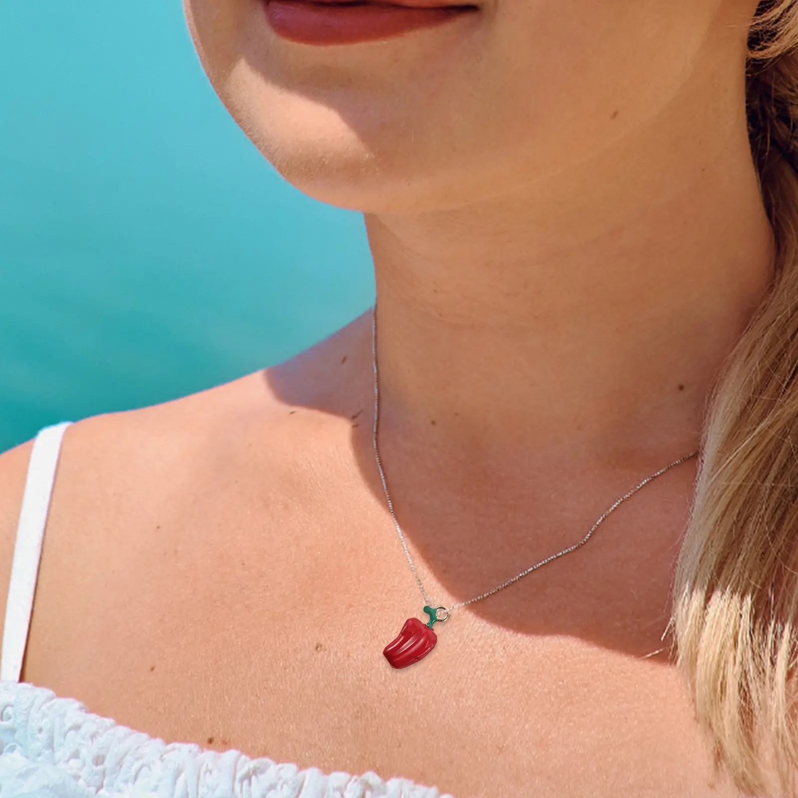 10Pcs Chili Pepper Alloy Charms Red Pendant for DIY Jewelry Making Earrings Necklaces Vegetable Craft Keychain Charm - view 4