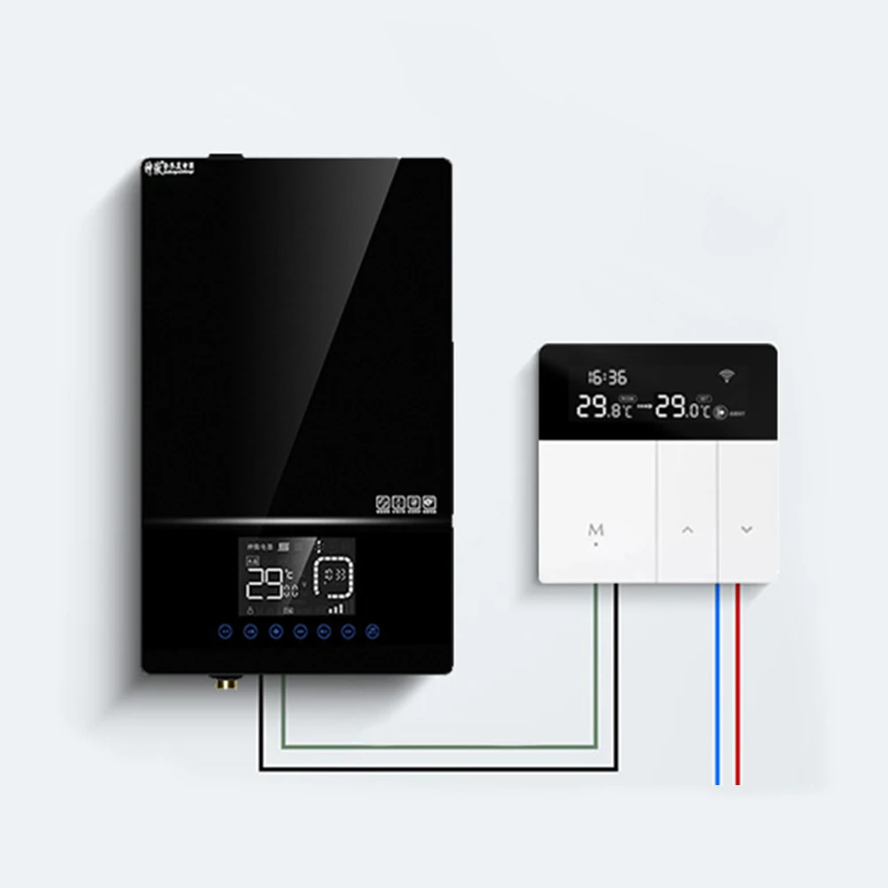 for Home Thermostat Smart ±1℃ Temperature Accuracy 16A/3A 5+2 Periods 86*86*14mm 90-240V AC 50/60Hz 10K B:3950K
