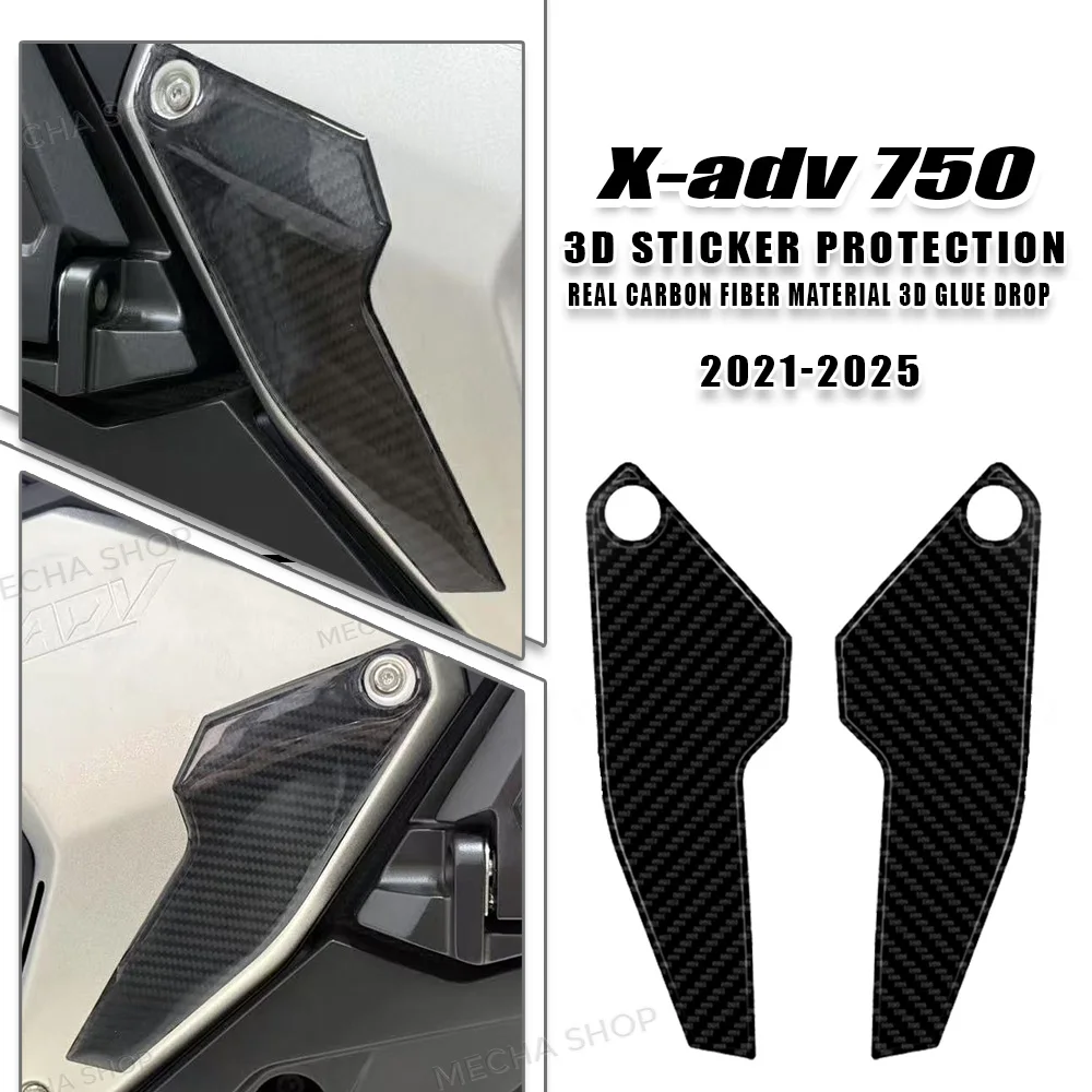 

For X-ADV 750 2025 Motorcycle Accessories XADV 750 3D Resin Fuel Tank Sticker XADV750 Protector XADV 750 2021 Carbon Fiber
