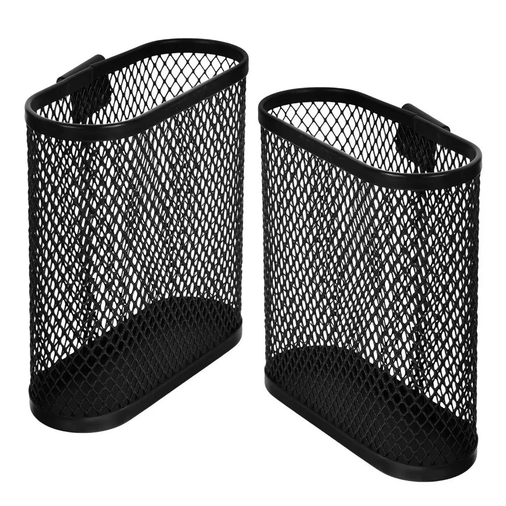 Portable Metal Hanging Pen Holder Mesh Semi-Circle/Oval Desk Organizer Makeup Brush Container Gift