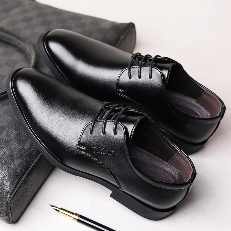 

Мужская обувь Черные кожаные деловые туфли для мужчин Оксфорды Мужские свадебные туфли для офиса и деловой обуви Мужские zapatos de hombre Большие размеры