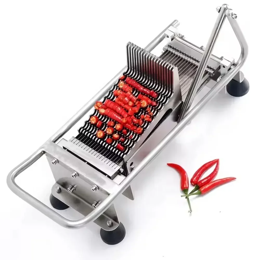 

Small Portable Home and Industrial Stainless Steel Easy Operation Manual Chili Cutter Machine
