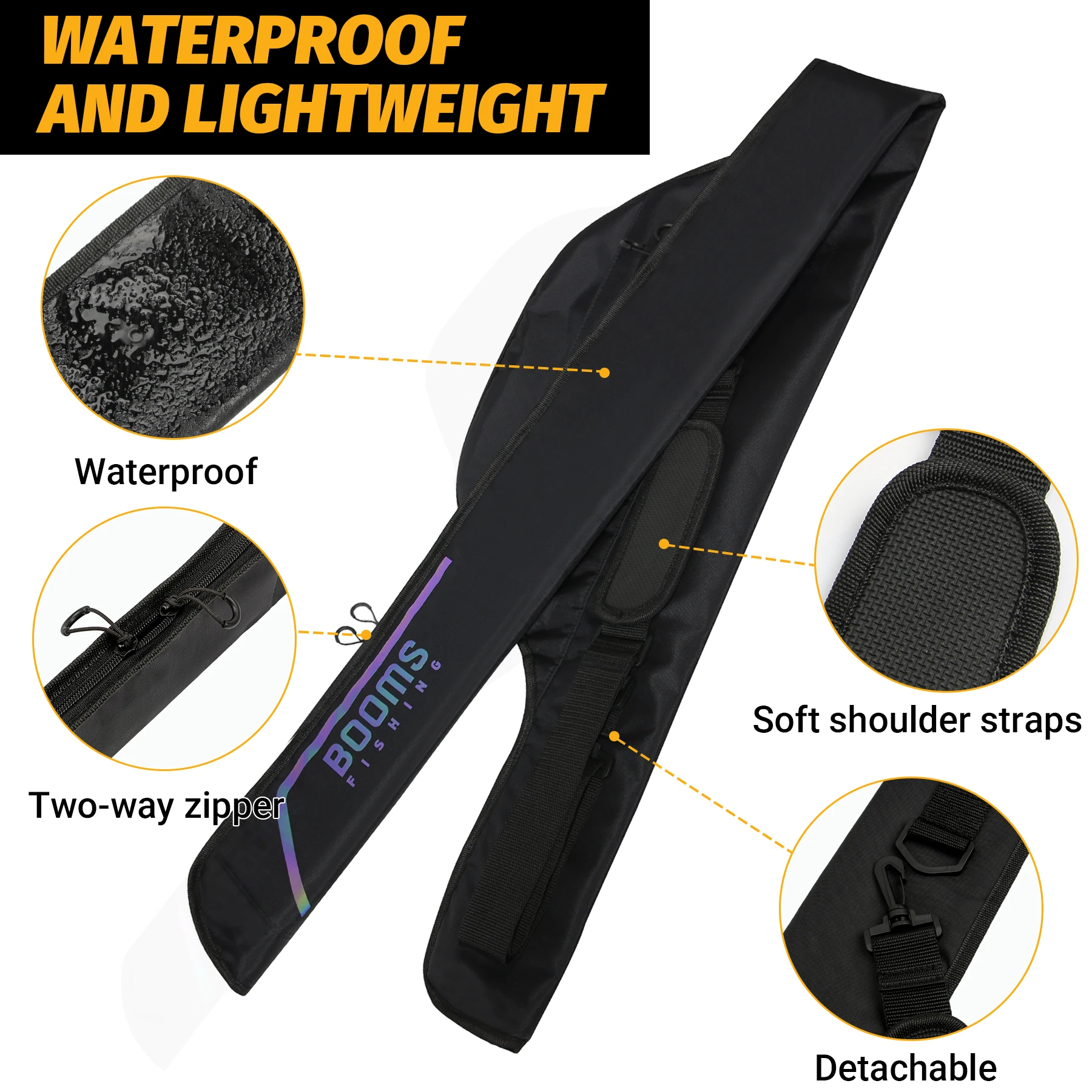 Booms Fishing Estuche para Caña 195 cm – Bolsa Plegable Portátil - imagen 3