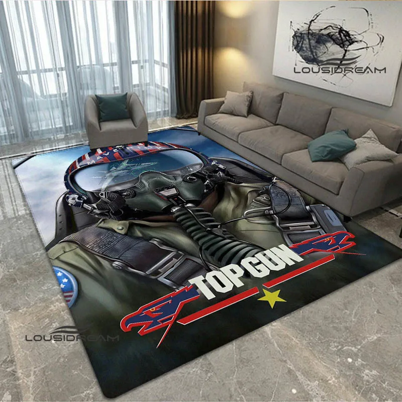 Classic Movie TOP GUN Poster Printing Carpet Anti -slip Carpet Personalized Yoga Cushion Photography Prop Birthday Gift