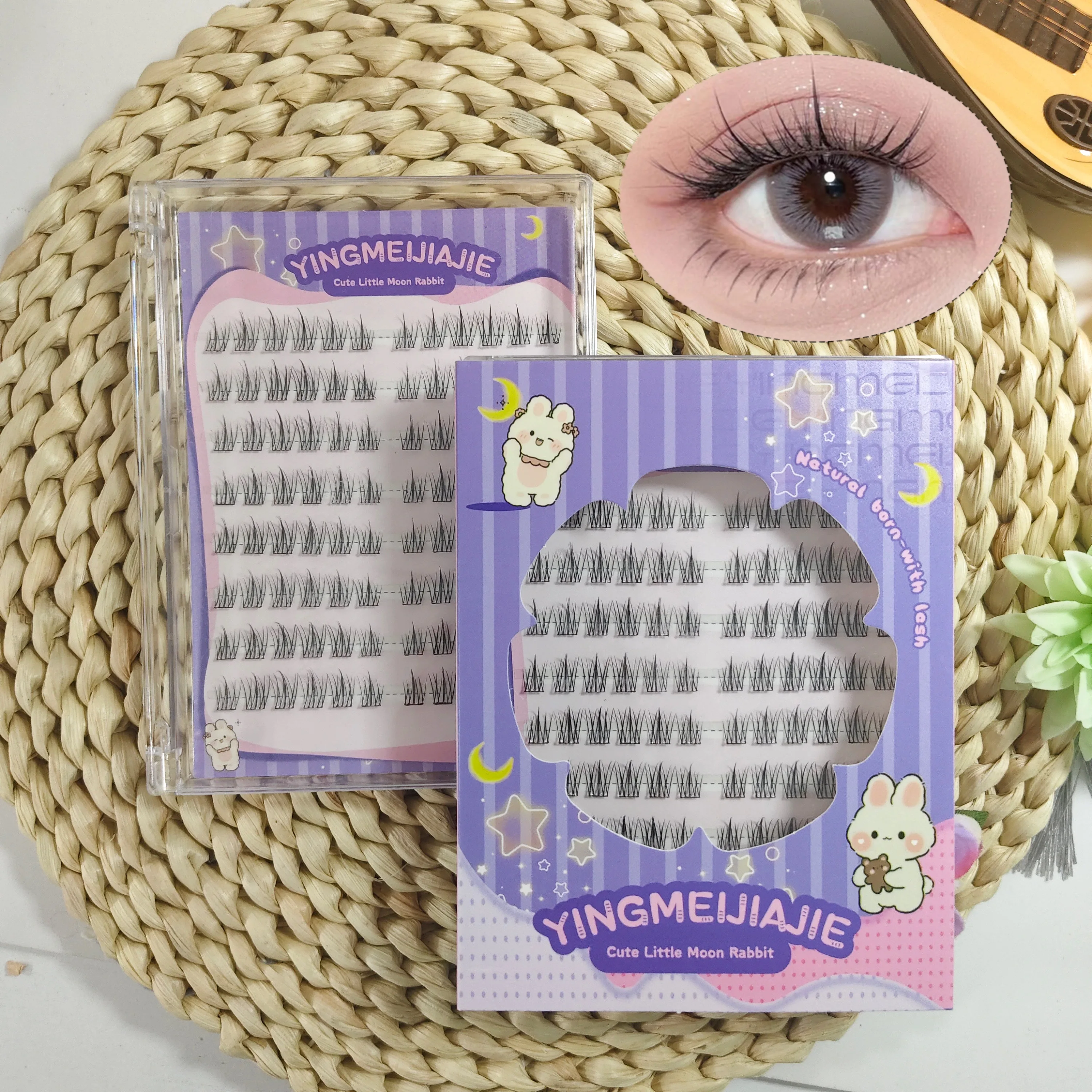 Ciglia individuali Cluster C Curl Mix Cluster di ciglia 3D Wispy Estensione ciglia fai da te 0.1mm Fascia super sottile Ciglia naturali riutilizzabili