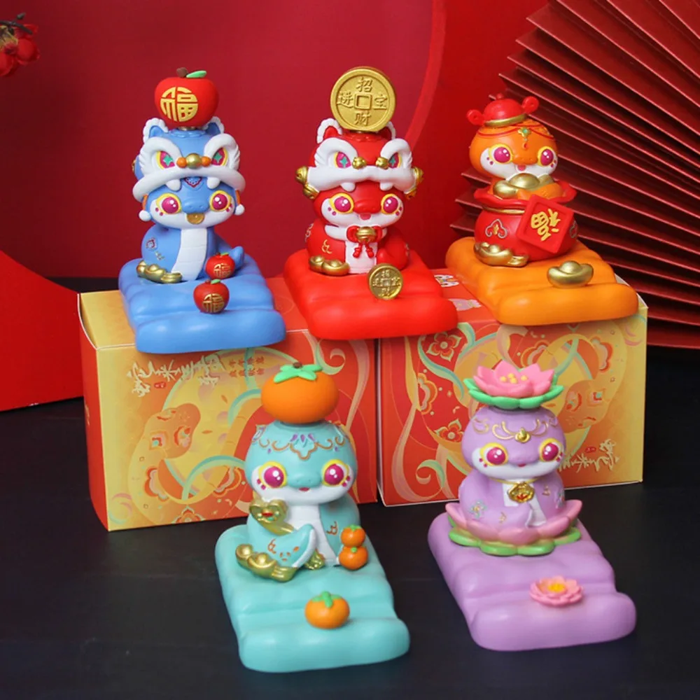 

Zodiac Snake Cartoon Snake Figurine Resin Craft Figurine Mobile Phone Stand Creative Slot Design Snake Phone Holder Home Decor