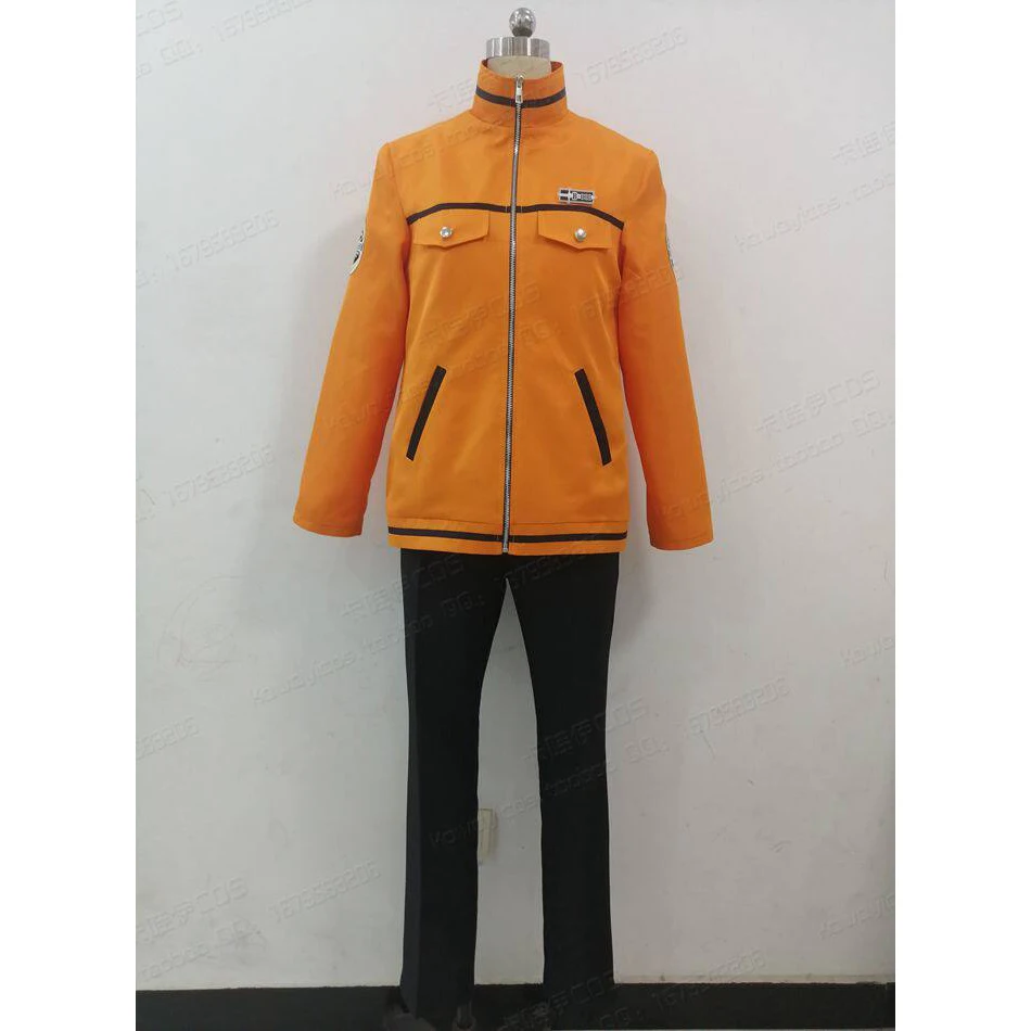

Anime World Trigger Kuniharu Kakizaki Cosplay Costumes Men Orange Coat Pants Outfits Daily Wear Clothes