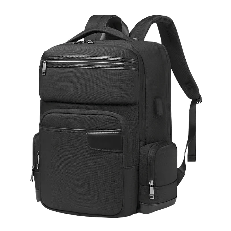 Bolso de hombro para hombre de tela Oxford + PU, mochila con cierre antirrobo de gran capacidad, bolsas de viaje de negocios al aire libre