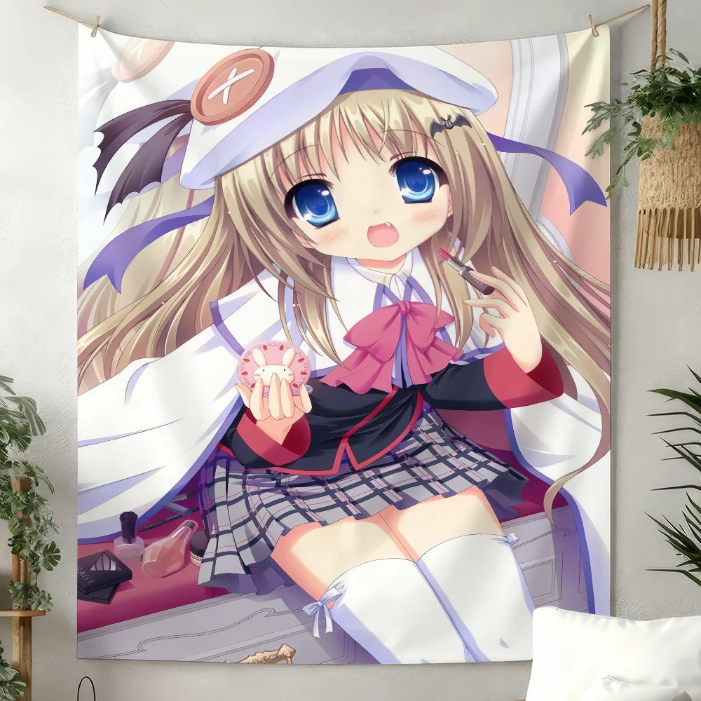Anime L-Little B-Busters Flag Kawaii Kudryavka Noumi Tapestry Custom Flags for Bedrooms Decorative Home Objects Barber Shop Hang