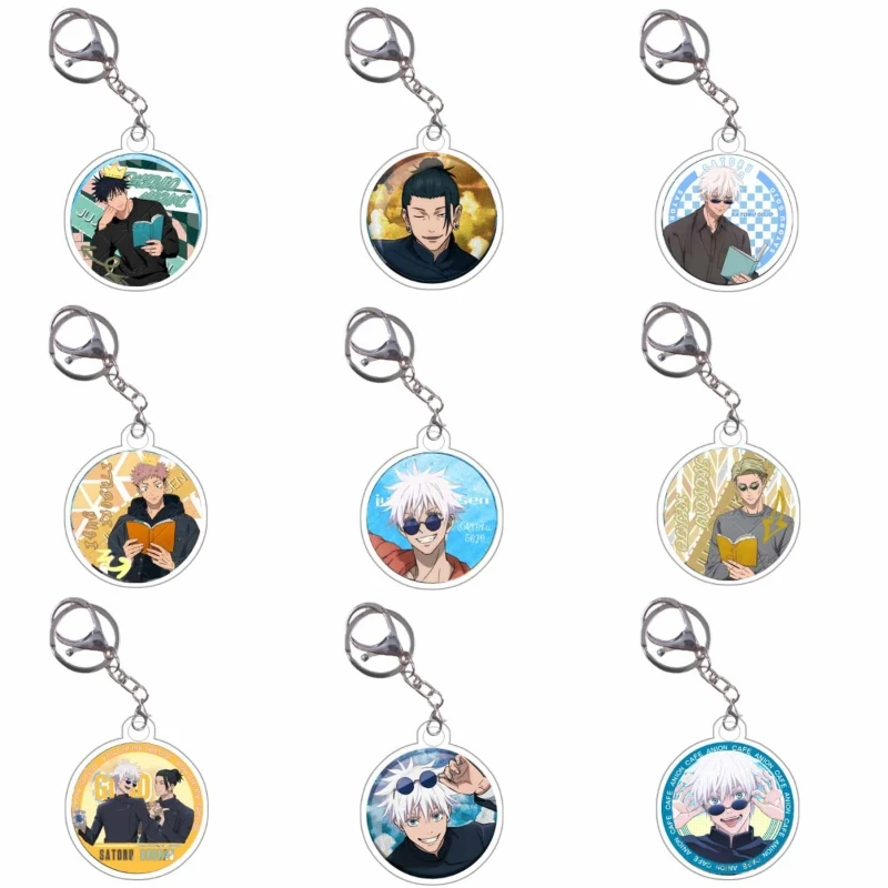 

Аниме Jujutsu Kaisen Satoru Gojo Yuji Itadori акриловый брелок милый студенческий рюкзак кулон аксессуары украшения Kawaii подарок