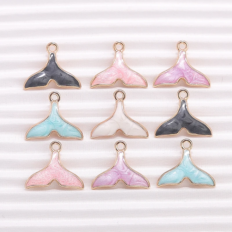 

10pcs 17x14mm Cute Fish Tail Charms Pendants for Jewelry Making Drop Earrings Necklace Bracelets DIY Handmade Crafts Accessories