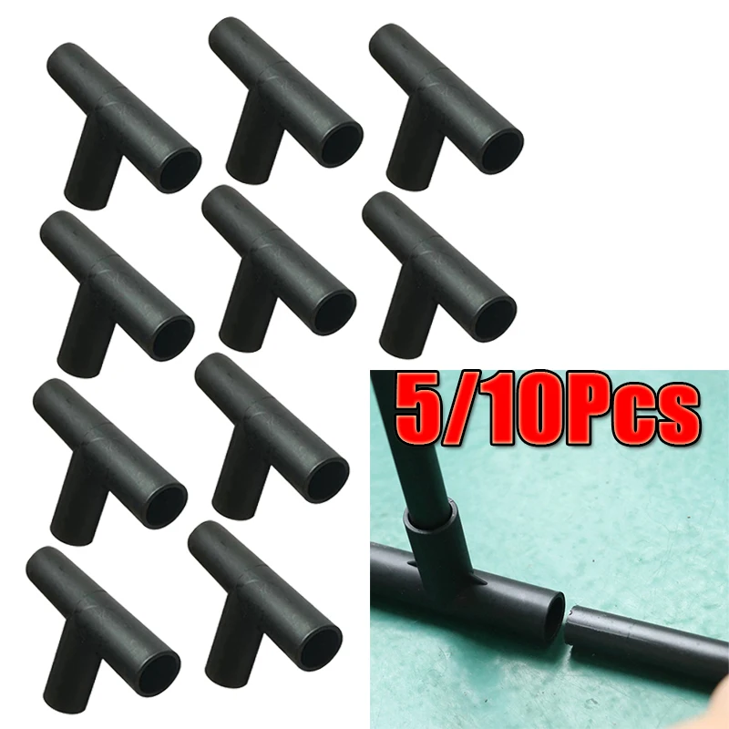 5/10Pcs ABS Black Joint 3-Way 90° Elbow Pipe Connector Plant For Wardrobe Tent Garden Greenhouse Fixed Fittings 11mm Inner Dia