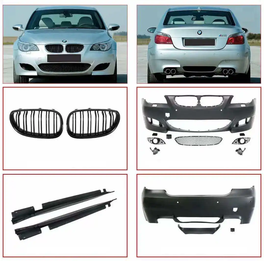 Car Accessories Facelift Conversion PP Material Full Body Kit For BMW 5 SERIES (2004-2009) E60 M5 Style Bodykit