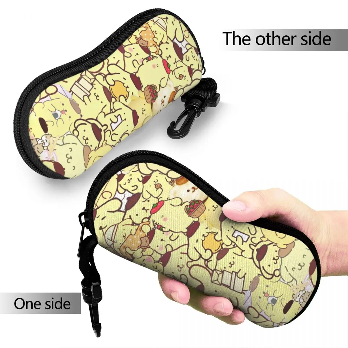 Sanrio Kawaii Pom Pom Purin Glasses Case Anti-Fall Reading Storage Box Protector Eyeglasses Box