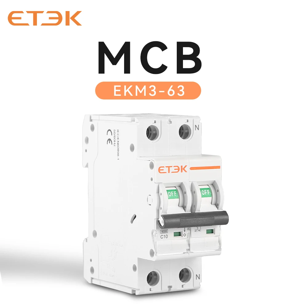 Mini Circuit Breaker AC MCB Short Overload Protector 35mm Din Rail Mount 1P  6-63A 220V 230V  50/60HZ