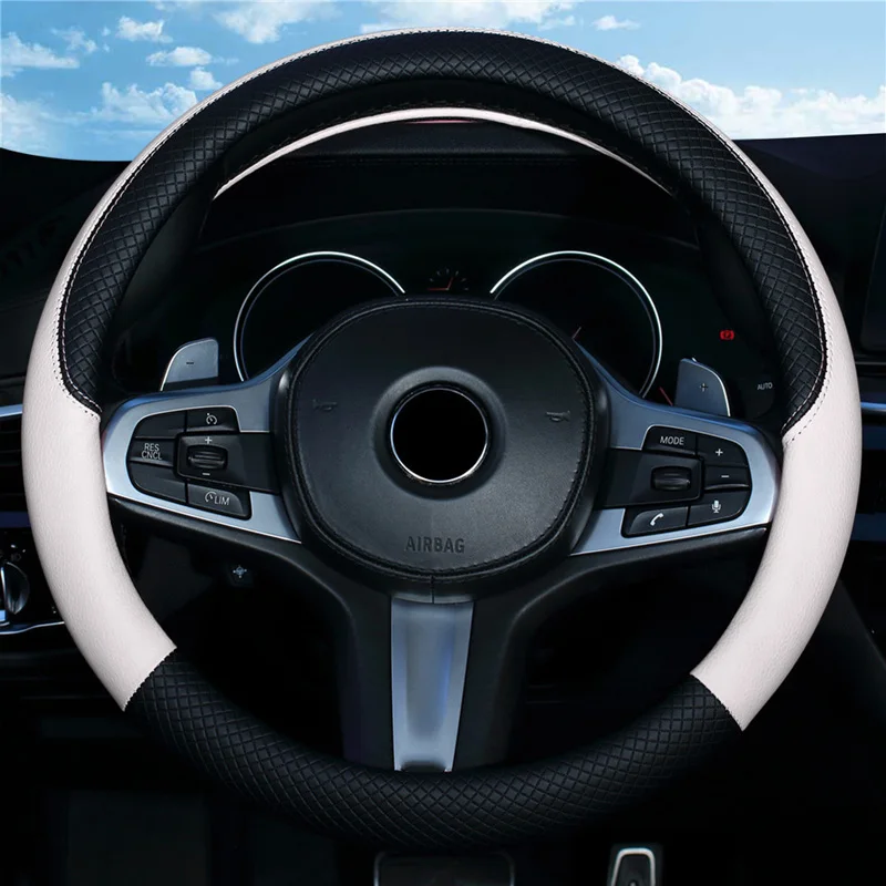 

High Quality Micro Fiber Leather Steering Wheel Cover for Chevrolet Hyundai BYD VW Volvo Toyota Auto Accessories