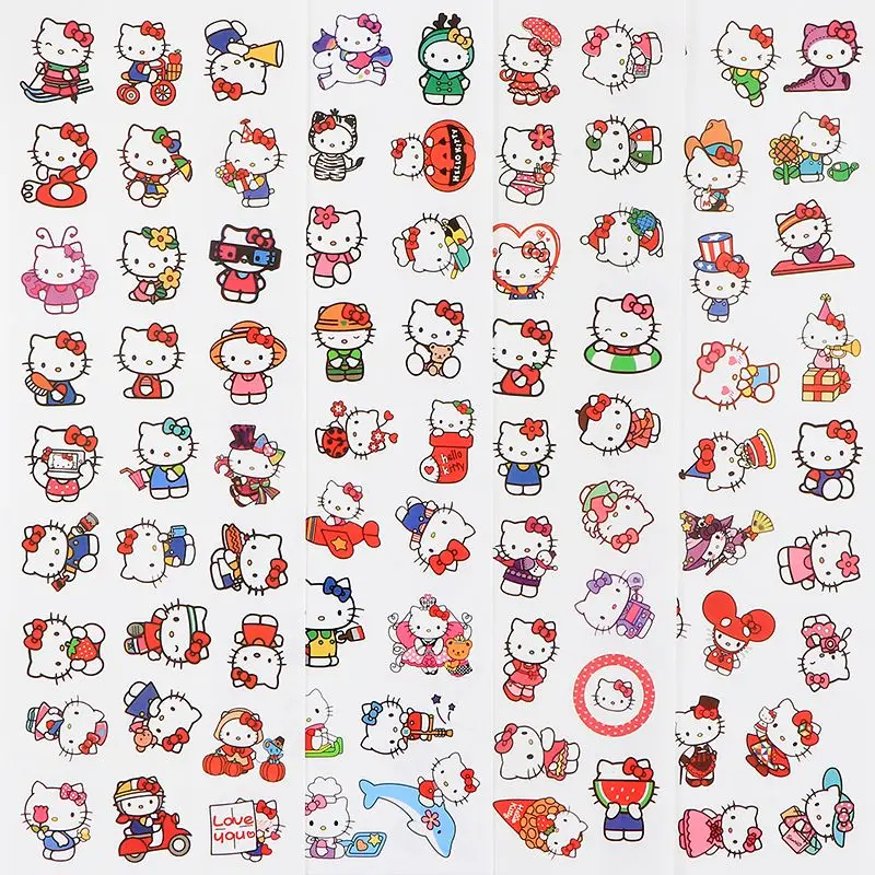 

Kawaii Sanrio наклейки для детей Hello Kitty японский DIY без повторения наклейки аниме фигурка Рождественский подарок детские игрушки