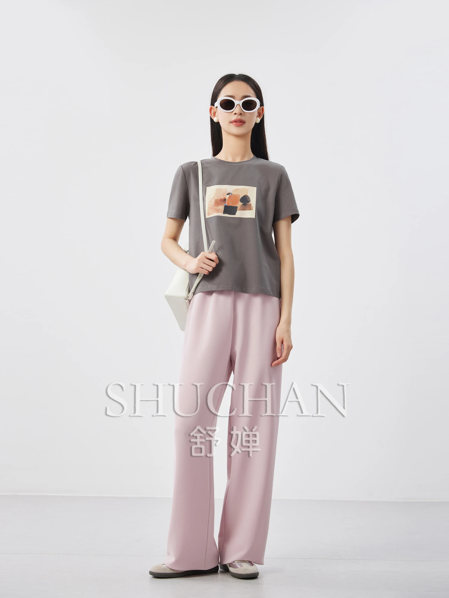 

New Art Print 92.5% Cotton Leisure and Comfortable Printing T-shirt Women's Summer Crop Top Women
