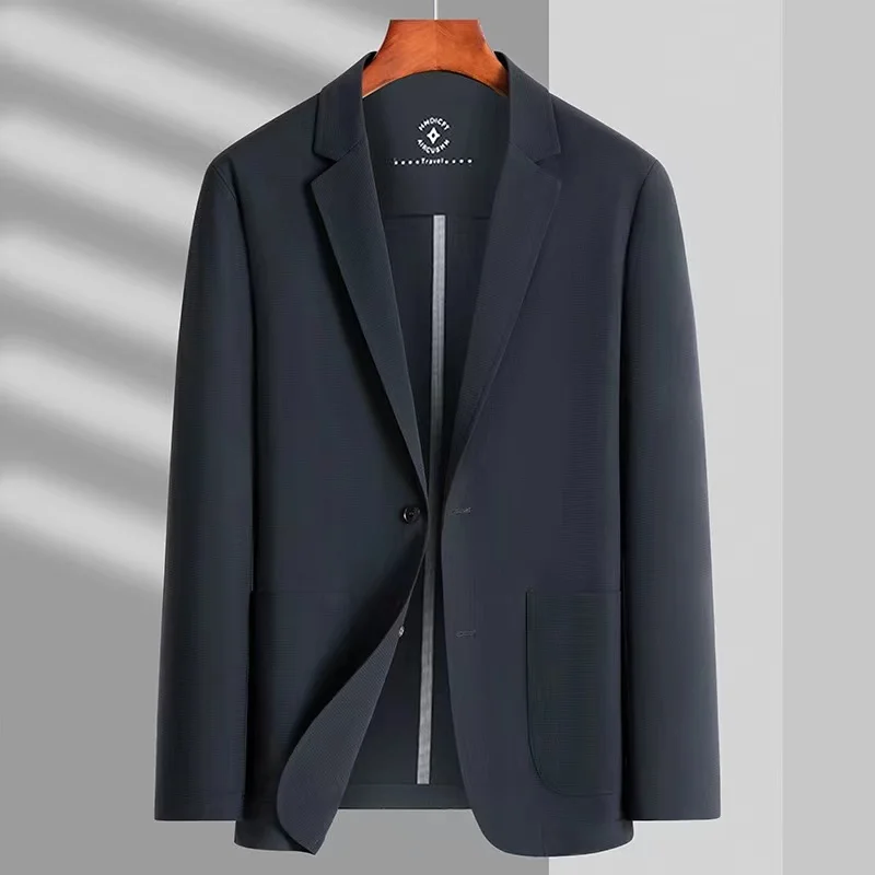 New Casual Men's Light&Thin Suits Blazer 2026 Spring Summer Breathable Coats Clothing Business Slim Fit Solid Color Suits Jacket