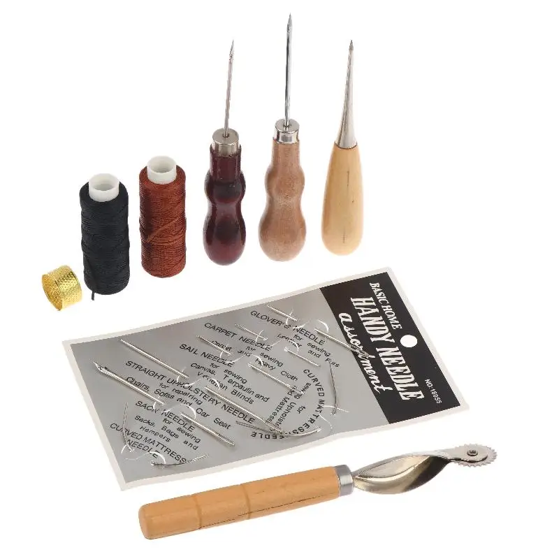 Leather Sewing Tools Kit Universal Hand Stitching Set for Leather Craft Sofa Bag Shoe Repair Household Use