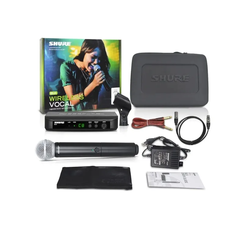 Shure BLX24 Wireless System Microphone for Live Performances for Multiple Scenarios Professional Wireless Microphone BLX24 SM58