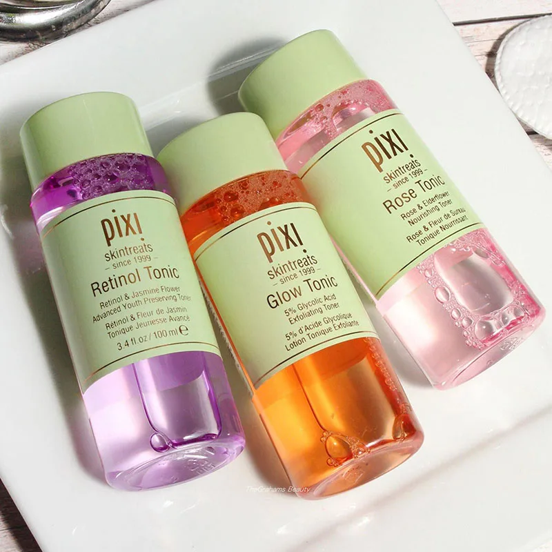 

Тоник для лица PIXI Glow Tonic 100 мл с 5% гликолевой кислотой для глубокого очищения пор + матовая помада-стик Hydra High-pigmented Blus