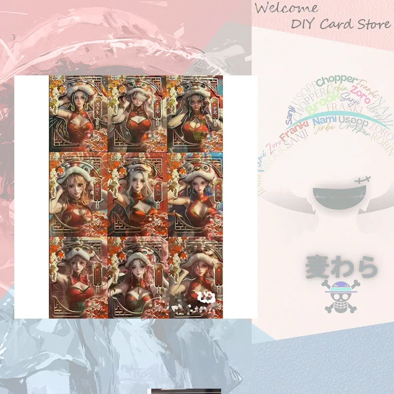 Japanese Anime ONE PIECE Card Set Characters Boa Hancock Shirahoshi Nefertari D. Vivi Nico Robin Perona Collectible Cards