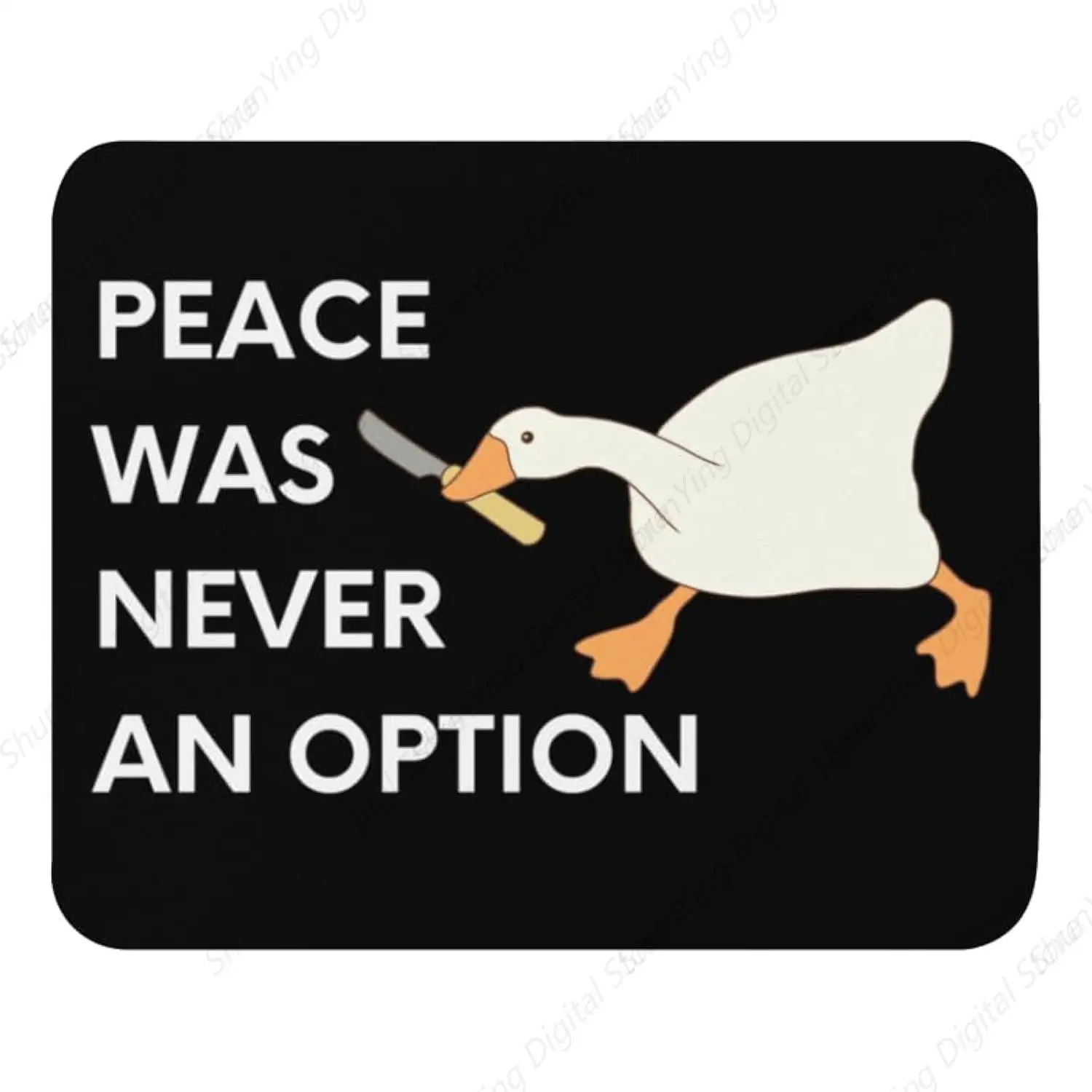 

Interesting Peace Is Never A Choice Goose Mouse Pad Anti Slip Gaming Mouse Pad Computer Desk Gift 25*30cm