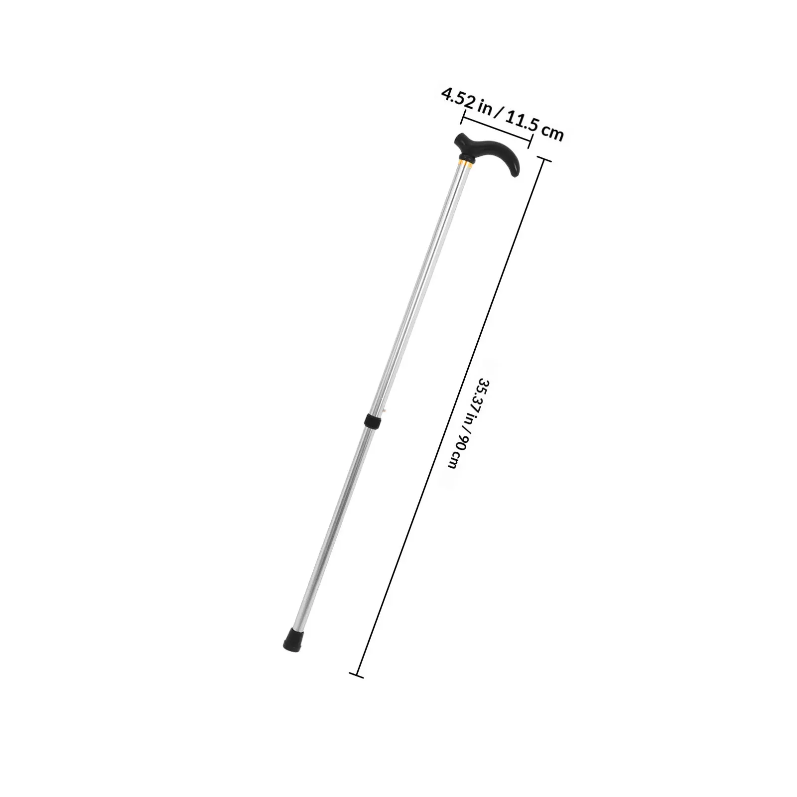 Senior Adjustable Telescopic Walking Cane Aluminum Lightweight Non Slip Base Retractable Mobility Aid for Elderly Men Women