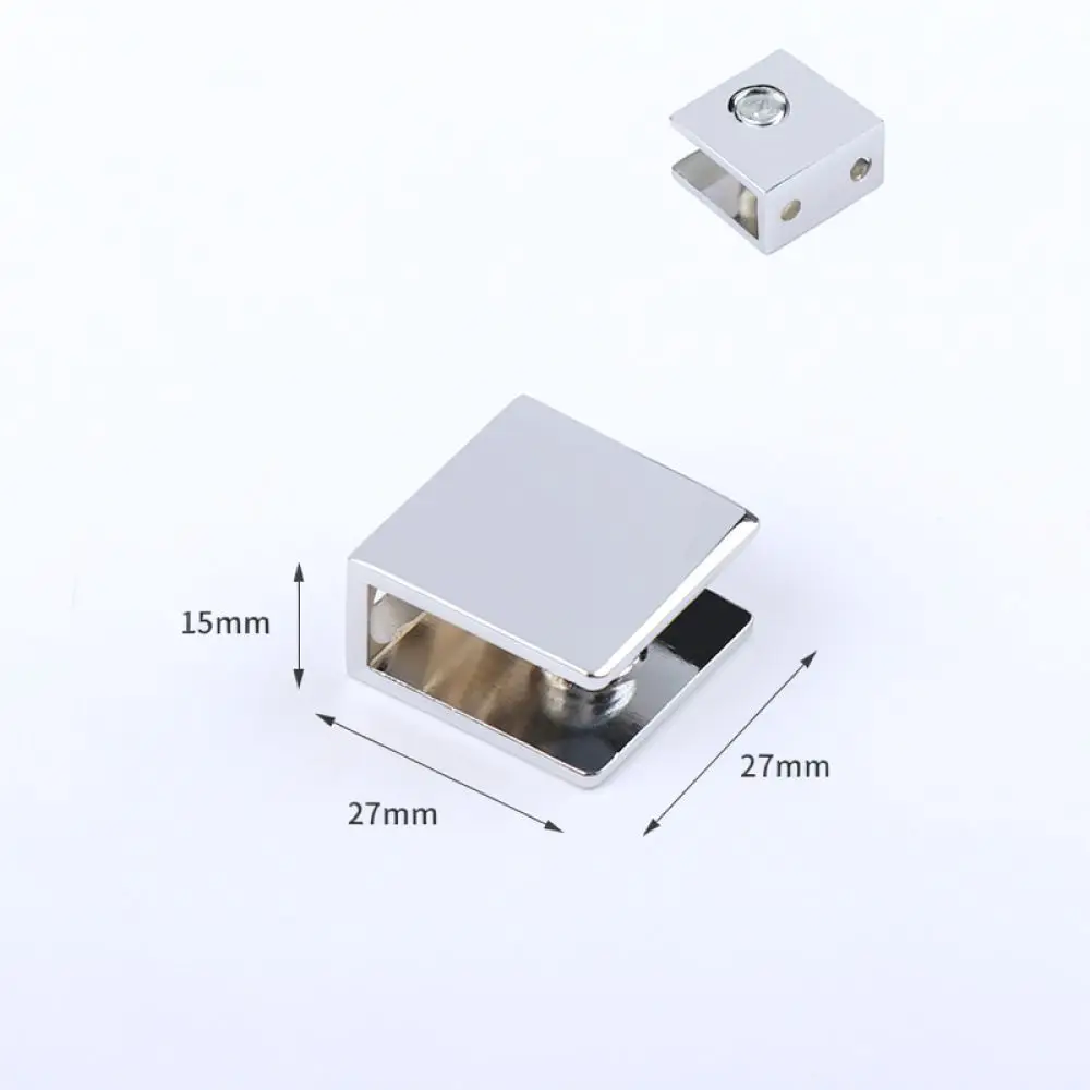 Glass Shelf Support Bracket Fish Mouth Clamp Holder Zinc Alloy For 5 12MM Thick Wooden Board Bathroom Wall Mounting