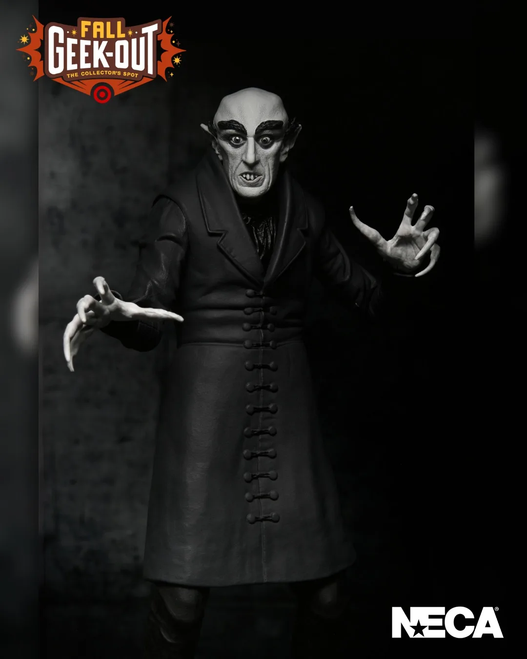 Original Neca Nosferatu Ultimate Count Orlok Black and White 7” Scale Anime Action Figure Collection Model Doll Kid Gifts Toys