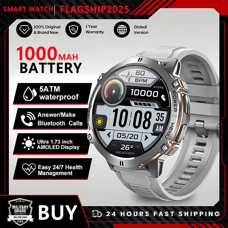 2025 Original TANK T3 Ultra GPS Smart Watch  5ATM Waterproof Smartwatch HD AMOLED 1000mAh Fitness T-Rex 3 Electronic Watches Men