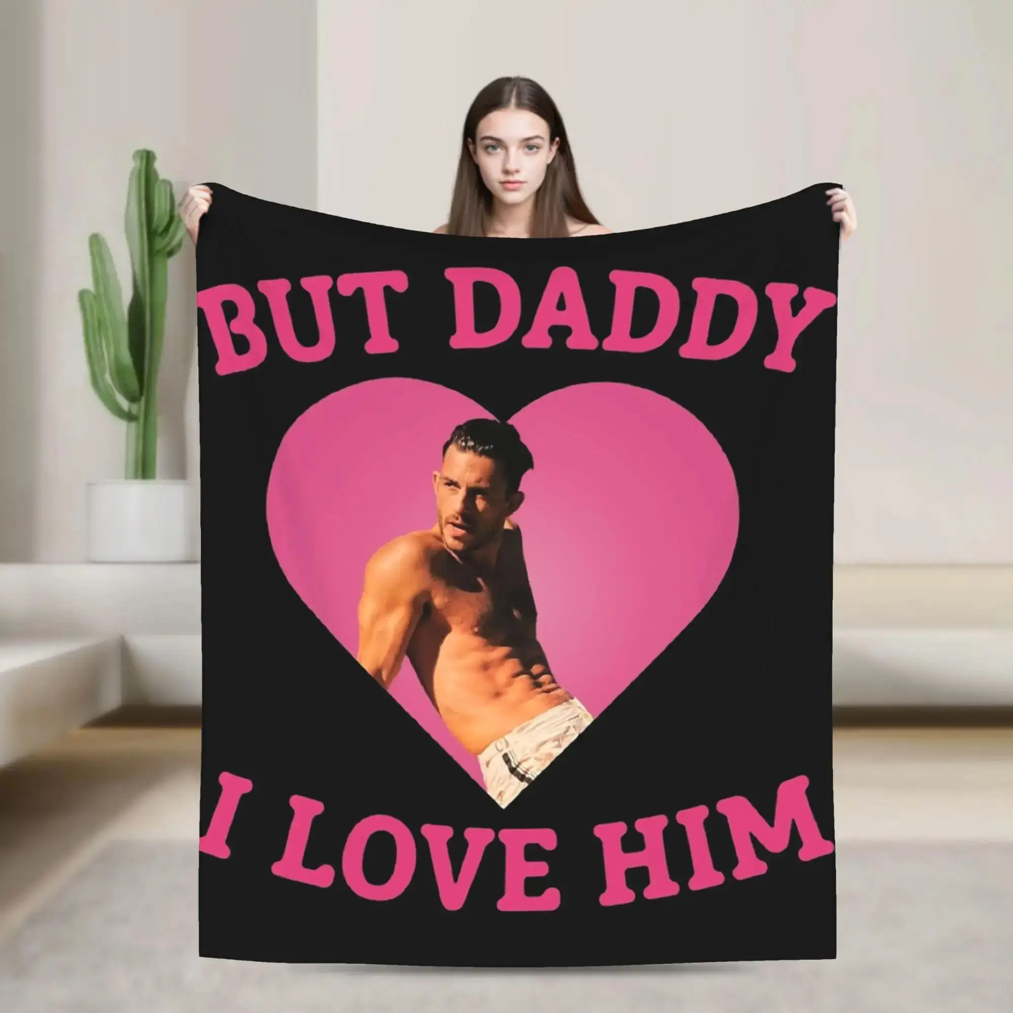 

Плед с сердечками Jonathan Bailey "Но, папо, я люблю его" – Мягкий, теплый, пушистый плюшевый плед для кровати, гостиной, для девочек и мальчиков