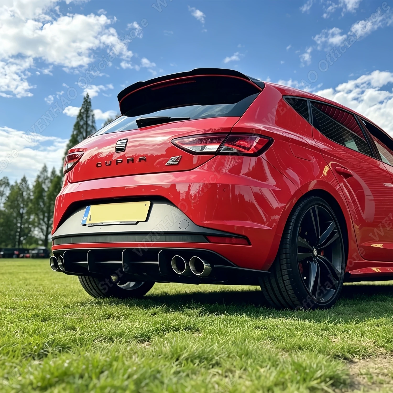 Für Seat Leon MK3 5F Cupra 2012 2013 2014 2015 2016 ABS Maxton Style Auto-Heckdiffusor Vor-Facelift Heck-Seitenspoiler