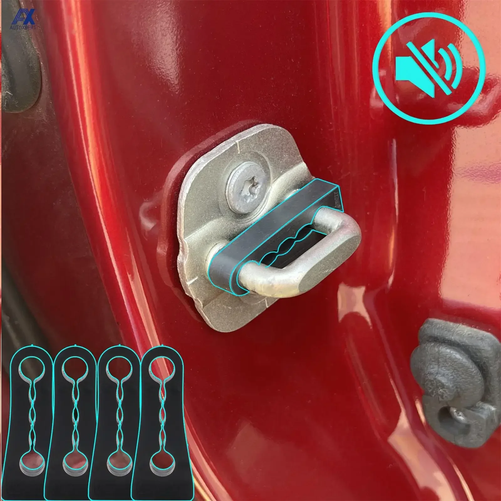 2-4PCS Car Door Shock-absorbing Pad, Car Door Closing Shock-absorbing and Silencing Modification, Universal Shock-absorbing Pad