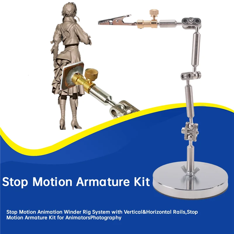MAKE-Stop Motion Animation Winder Rig System mit vertikalen und horizontalen Schienen, Stop Motion Armature Kit für Animatorsphotography