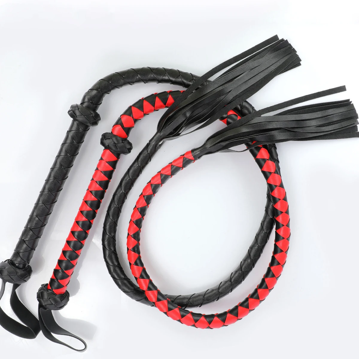 سوط حصان من جلد البولي يوريثان مقاس 143 سم - محصول ركوب الخيل المتين لفروسية الحصان #2