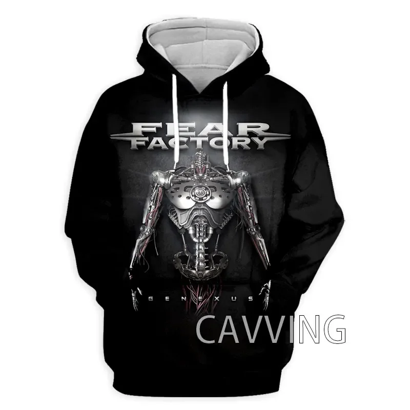 2024 Fear Factory Band  3D Printed  Hoodies Hooded Sweatshirts Harajuku Hoodie Sweatshirts HIP HOP Tops Clothing for  Women/men