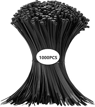 1000Pcs Cable Management Assorted Supply Fasteners Plastic Wire Zip Ties Organiser Nylon Electric Tie Sets Fixed Binding