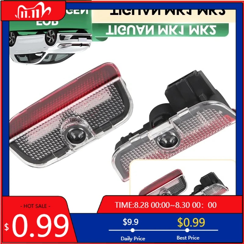 

Для VOLKSWAGEN VW солнцезащитные козырьки 2026, новые внутренние наклейки, светодиодные наклейки на дверь автомобиля, проектор с призрачным тенью, аксессуары для V