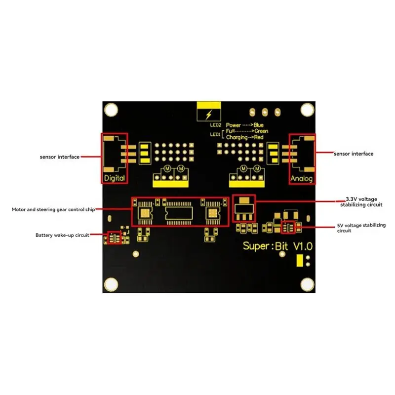 FULL-For Micro:Bit Robotbit V2.0 Expansion Board Python Programming For Micro:Bit Programming Expansion Board Module