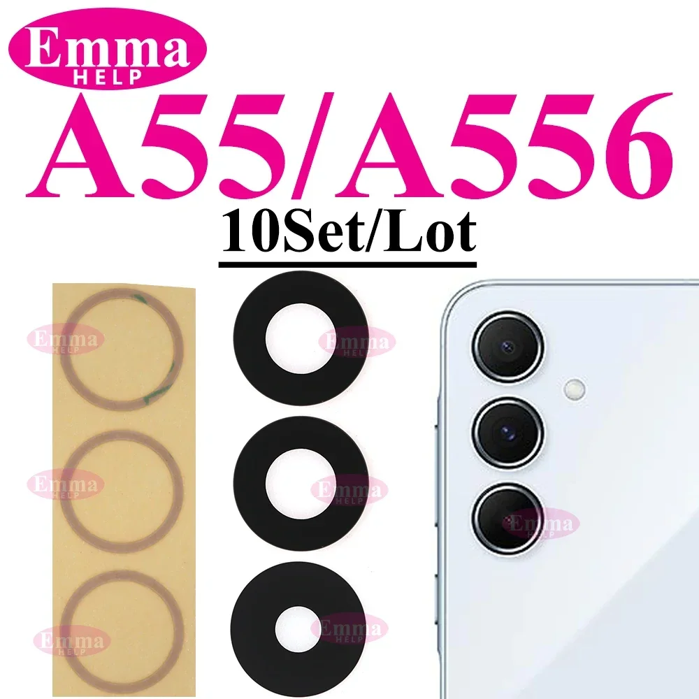 Lente de vidro da câmera traseira, lente de vidro para samsung gly a14 a54 a05 a15 a55 a35 a34 a04 a25 a04s a05s a24 traseira com adesivo de cola